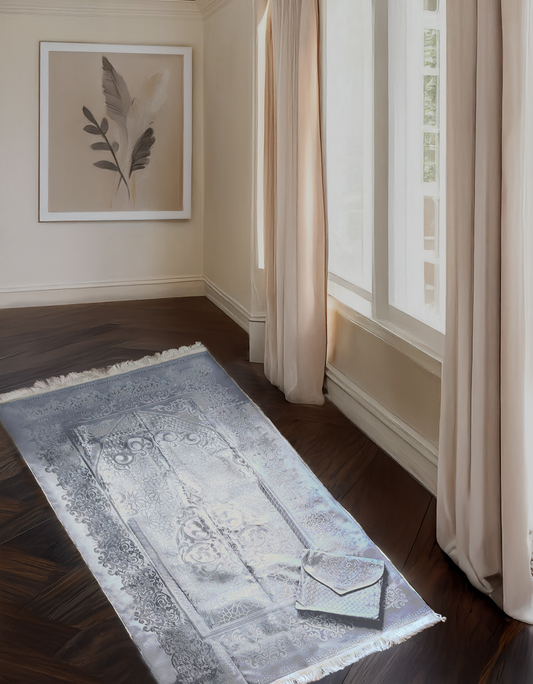 Amiah Sajadah Pastel - Navy Slate