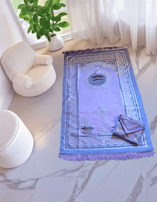 Amiah Sajadah premium indigo lightweight Islamic prayer mat